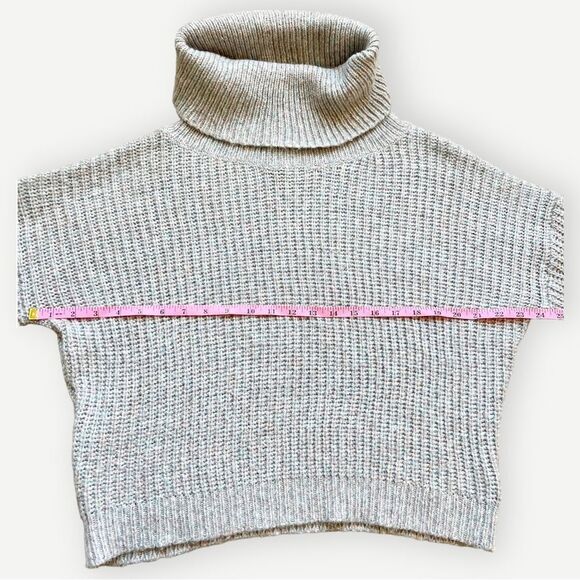 Express Turtleneck Cowlneck Multicolor Knit Relaxed Boxy Fit Sweater. XS. - Picture 6 of 9
